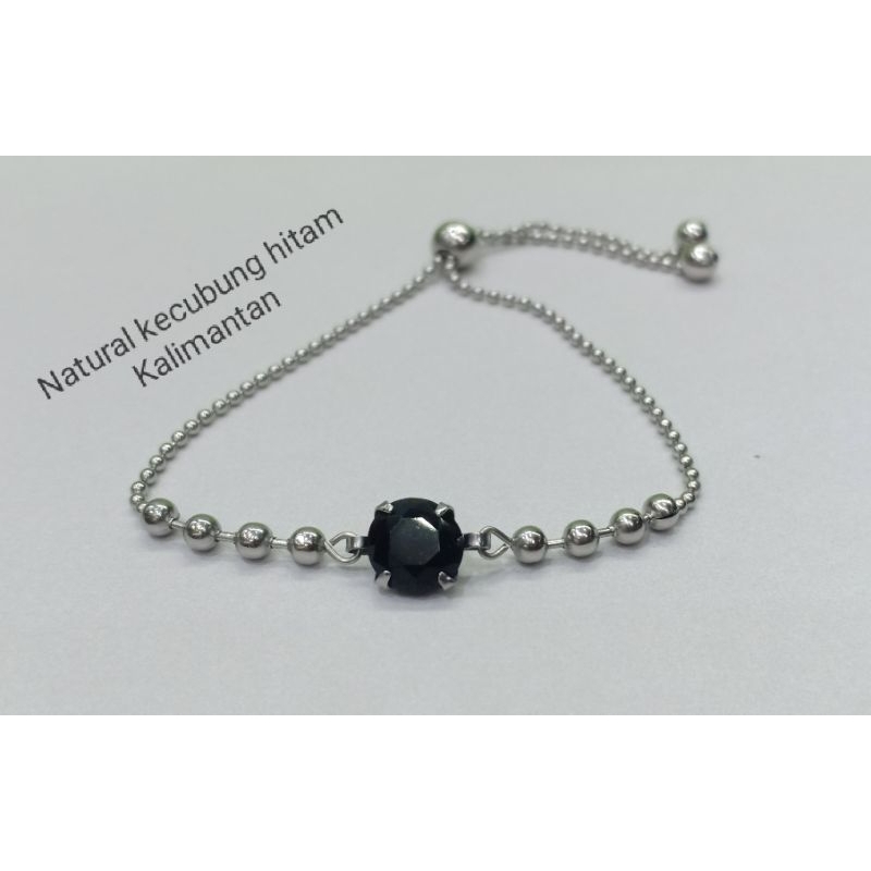 gelang batu kecubung kopi asli Kalimantan