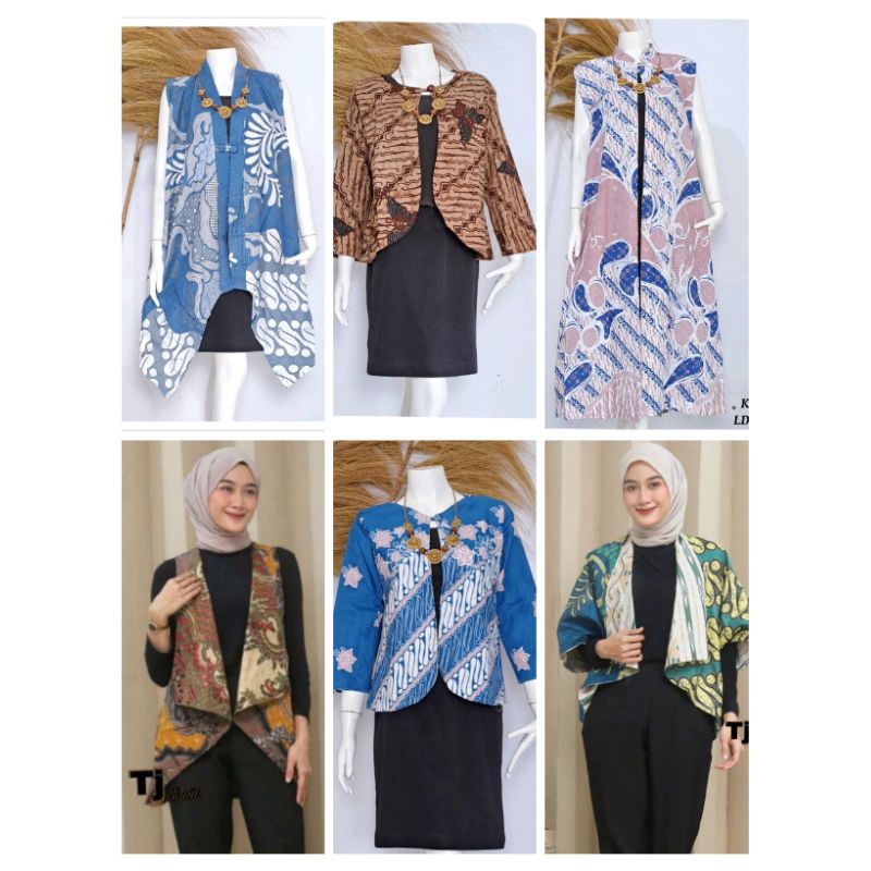 Outer Batik wanita Katun Premium Cardigan Batik Lekbong perempuan Terkini Bolero Batik Pesta Kantor