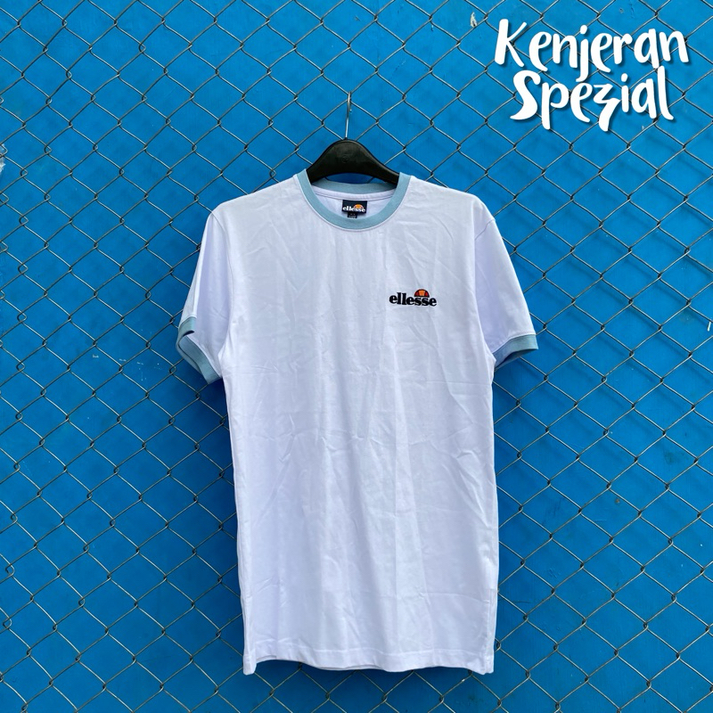 Ellesse Ringer Tee White Blue