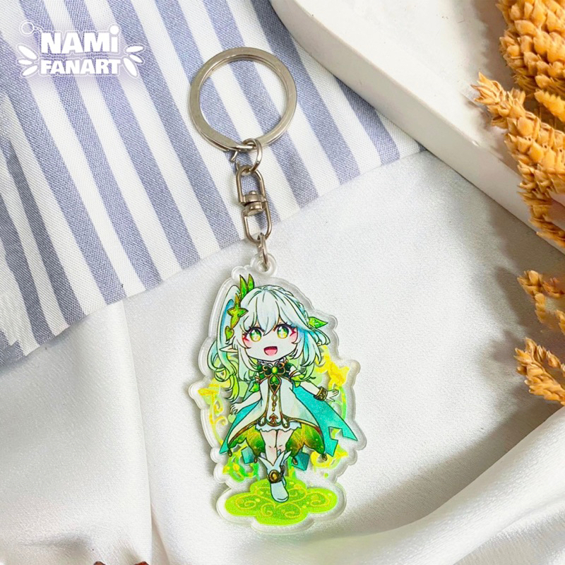 Genshin Impact Kusanali Nahida Gantungan Kunci Keychain Anime Merchandise