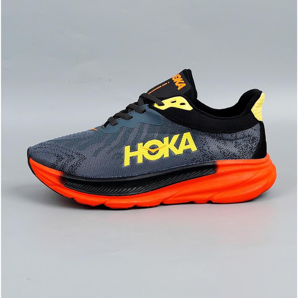 Hoka Clifton 8 Black Grey Original - Sepatu Hoka Running - Hitam Abu - Sepatu Hoka Original 100% - Sneaker - Pria/Wanita - Hoka Clifton 8 - Hoka Official Store