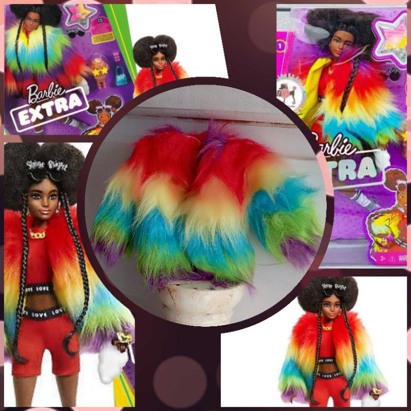 Mantel Rainbow Barbie Doll EXTRA