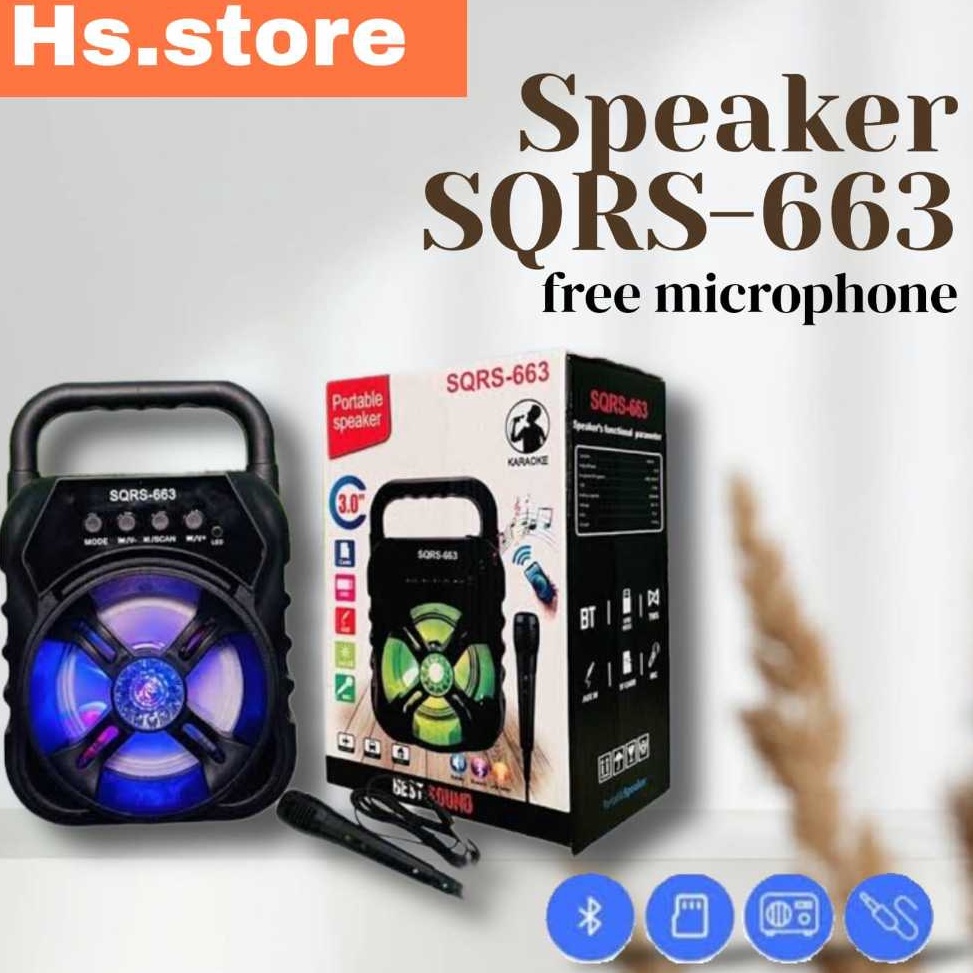 cB speaker SQRS 663 speaker set mic speaker wireless speaker portable