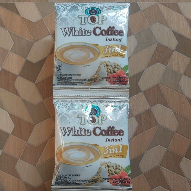 

[1 RENTENG] Top White Coffee Instant 3 in 1 Isi 12 x 21 g