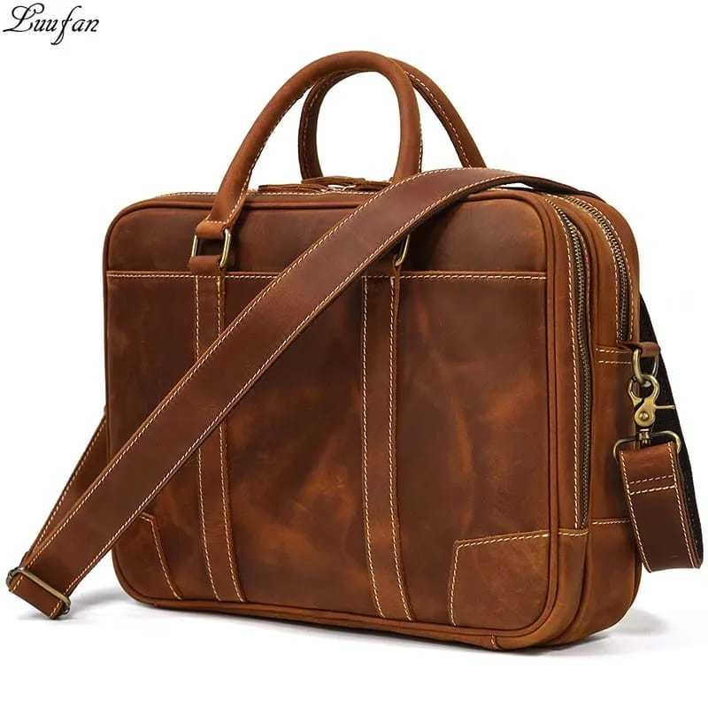 Tas kerja pria kulit - Tas laptop kulit asli