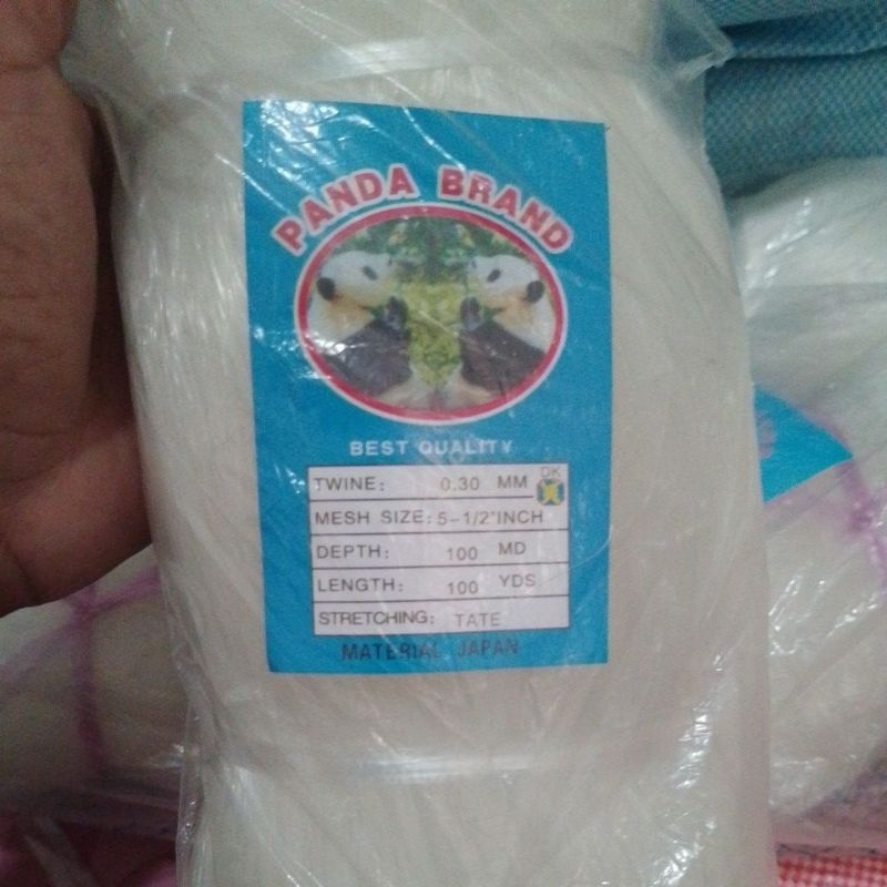 jaring ikan ukuran 5½ inch 0.30 100md/100yds TATE jaring ikan cap panda