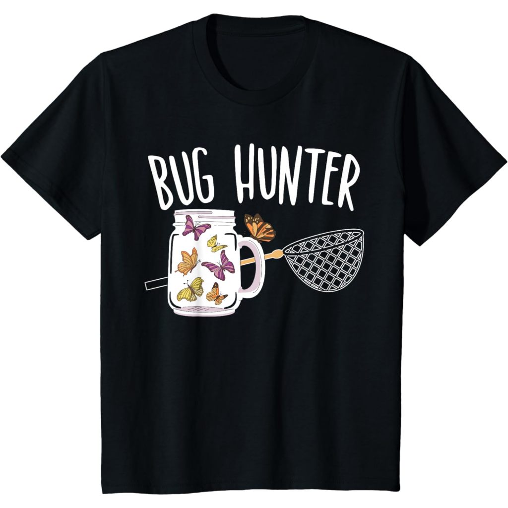 Baju Kaos Anak Distro Premium Bug Hunter Entomology Insect Catching Ladybug Butterfly T-Shirt