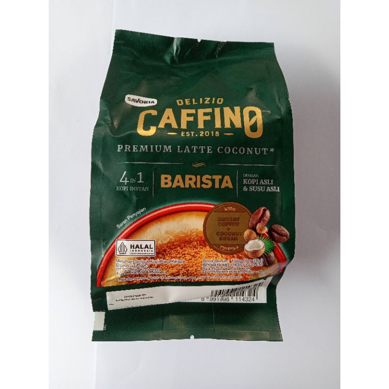 

kopi delizio caffino premium latte coconut barista per pouch isi 6 sachet