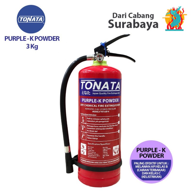 APAR Purple K Powder 3 Kg Tonata / APAR 3Kg Dry Chemical Powder