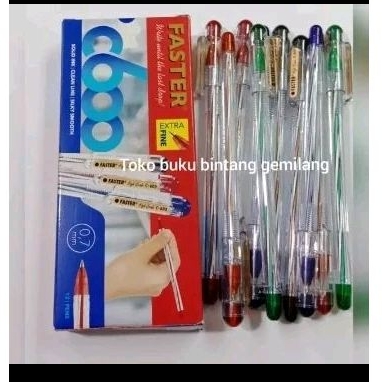 

1 PACK PENA pen pulpen FASTER EXTRA FINE 0,7 C600 / bulpoin