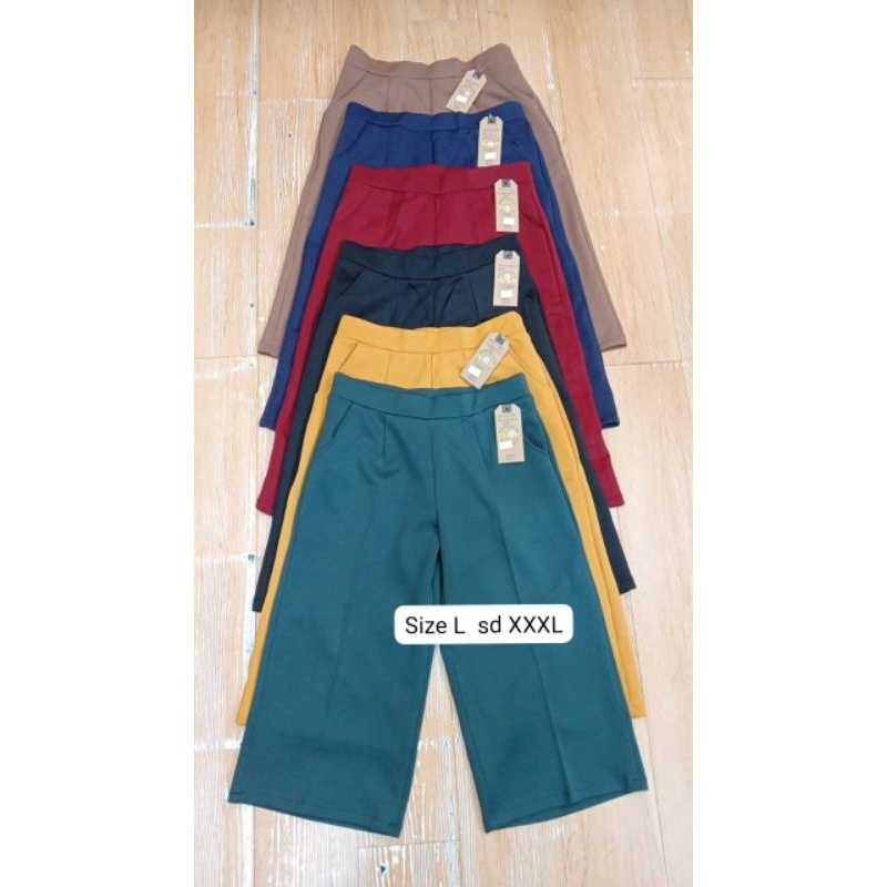 Celana Kulot 7/8 Bahan Scuba