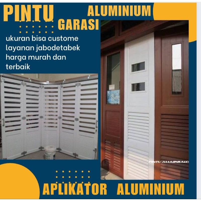 Pintu Garasi Aluminium ( Model Terlaris 2024)