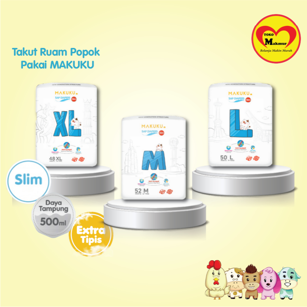 Makuku Slim Pants M52 / L50 / Xl48 / Toko Makmur Dukuh Kupang