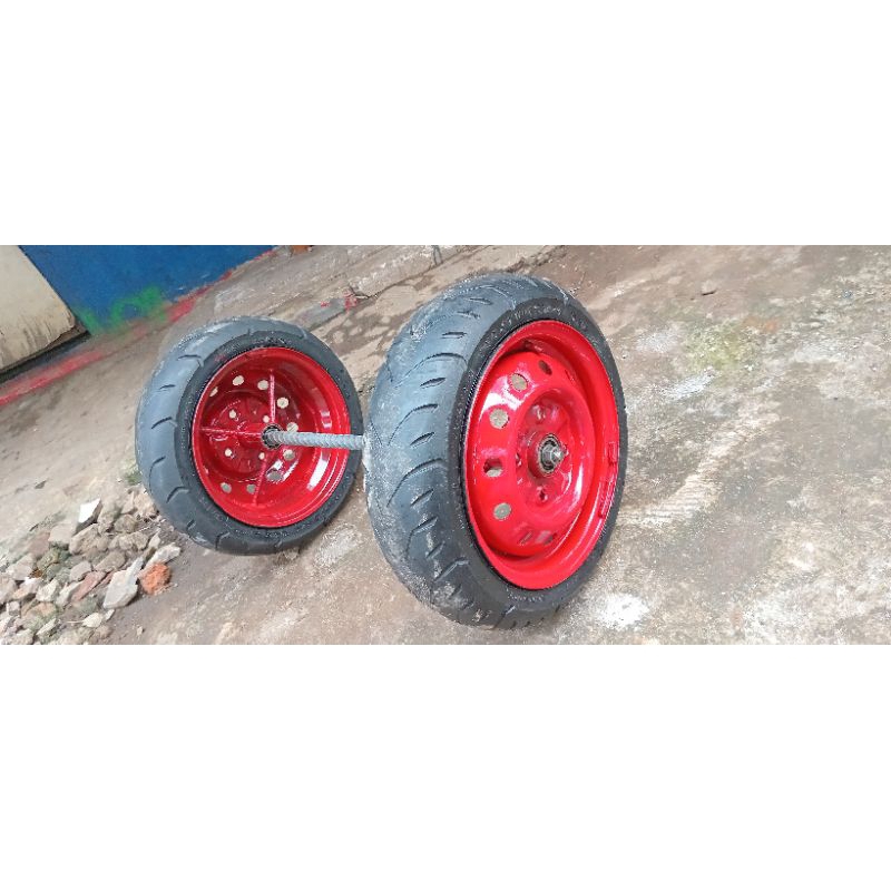 Roda gerobak pelek mobil ban motor NMAX / PCX