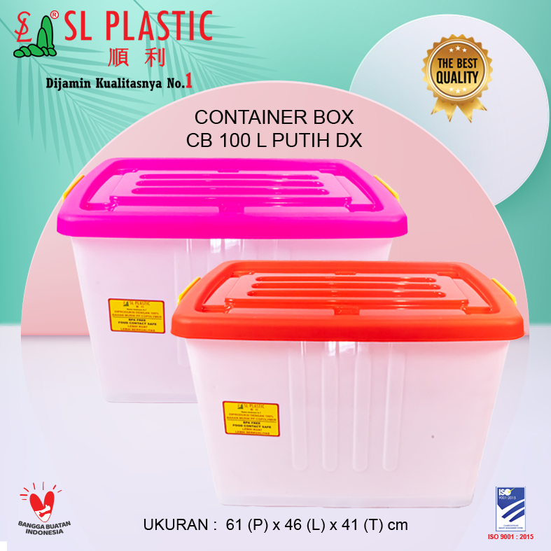 Box Storage / Container Kontainer Box CB- 100 Liter PUTIH SL Plastic