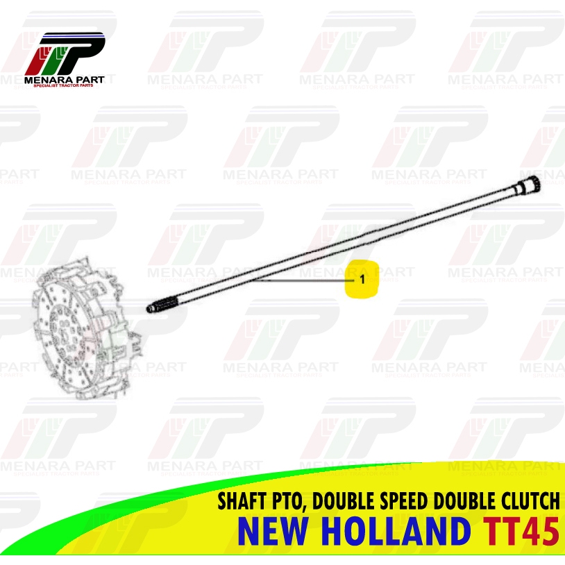 SHAFT PTO DOUBLE SPEED DOUBLE 84291575 NEW HOLLAND TT45 ORIGINAL