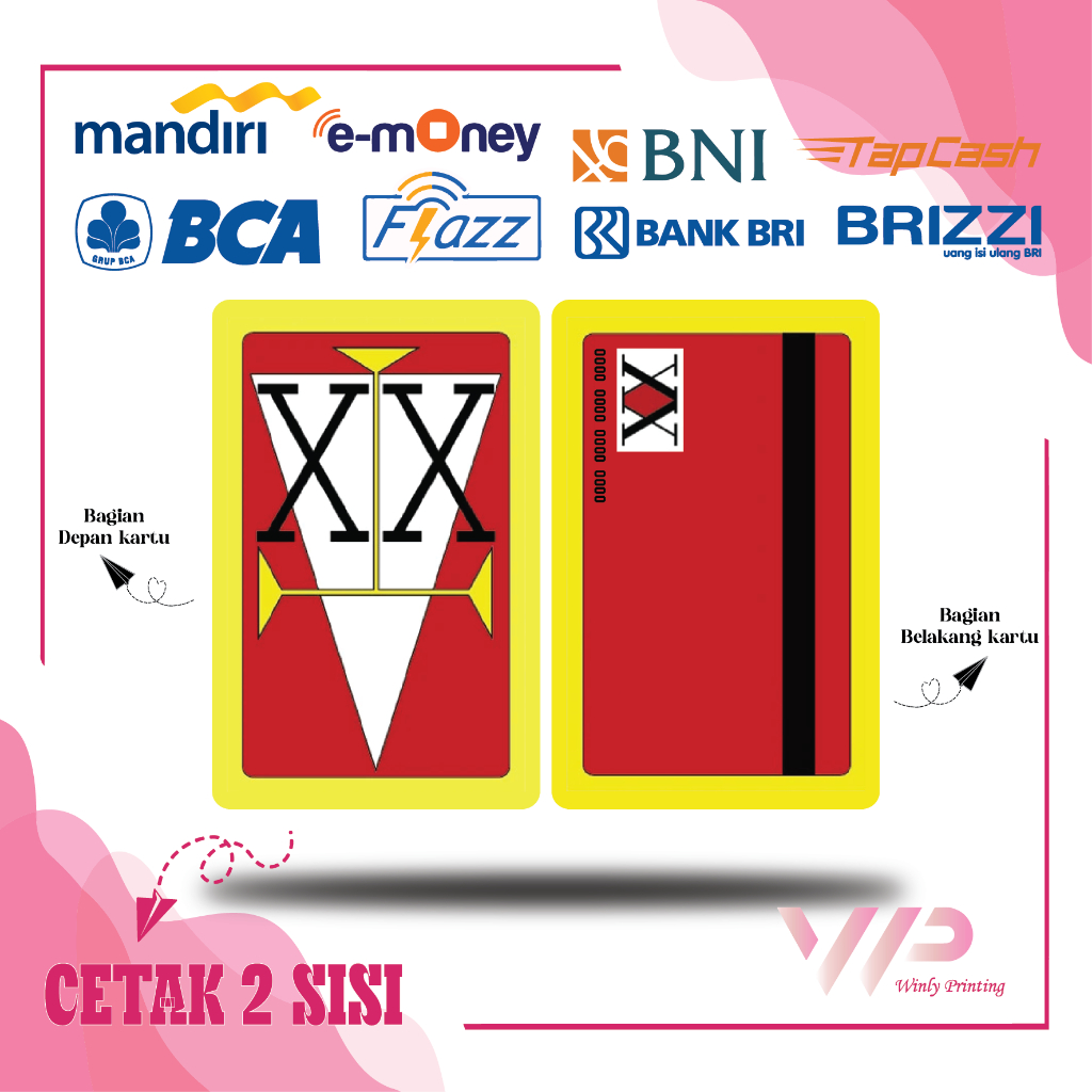 KARTU EMONEY DESIGN GAME HUNTER X HUNTER MANDIRI FLAZZ BCA GEN 2 BNI TAPCASH BRIZZI BRI - 2 SISI