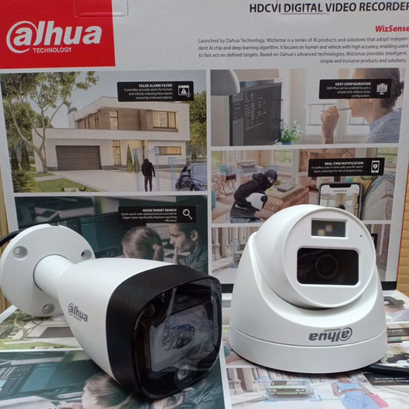 NEW CCTV DAHUA COLORVU AUDIO INDOOR / OUTDOOR DAHUA 2MP FULL HD
