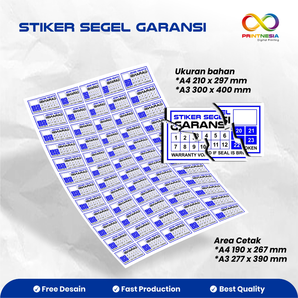 

Sticker Segel Garansi | Sticker Warranty | Sticker Pecah Telur | Kartu Garansi Sticker