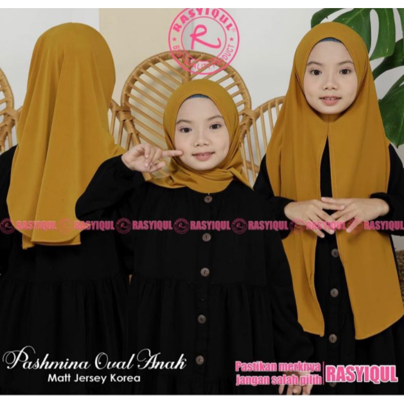 hijab pasmina oval instan anak
