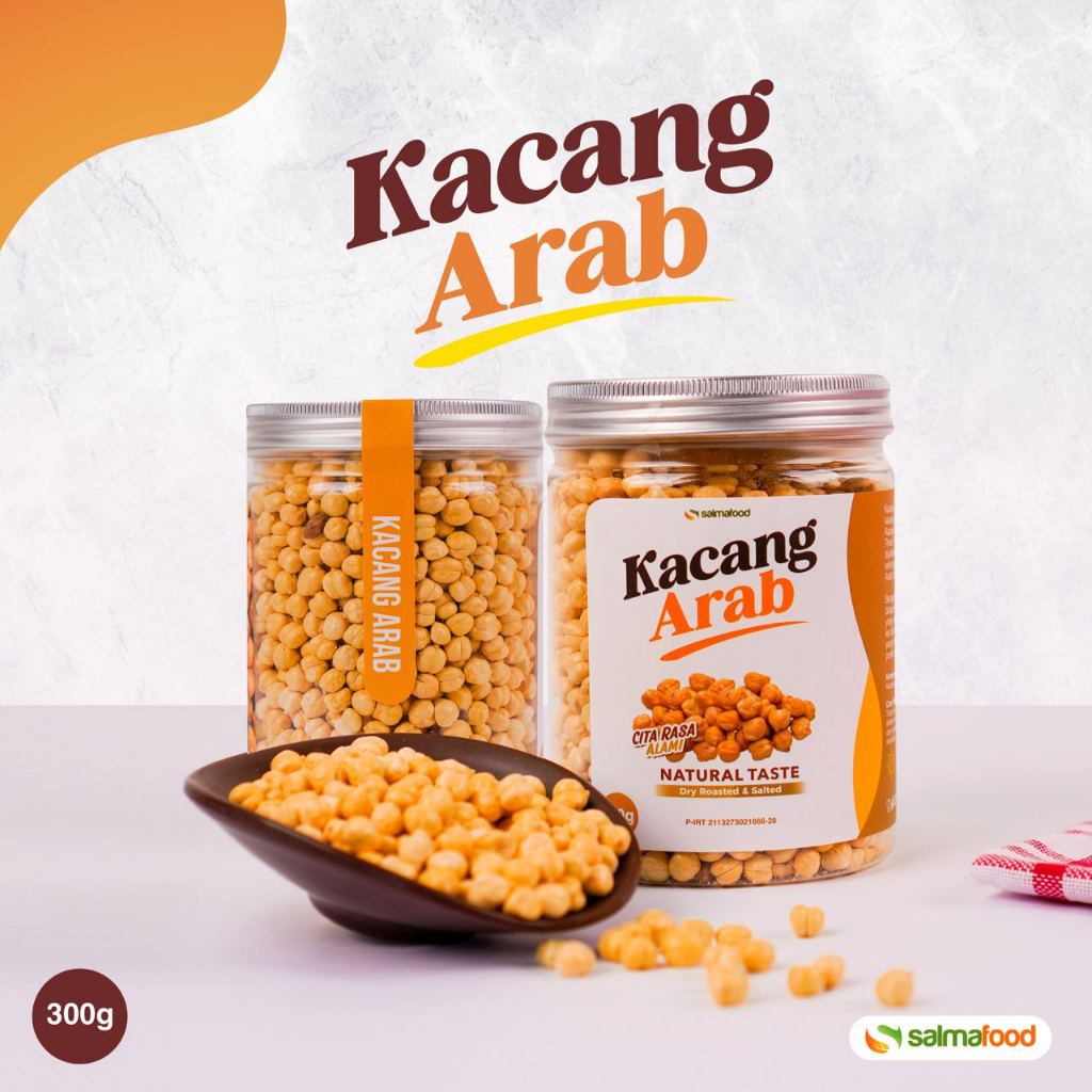 

Kacang Arab Premium Panggang Renyah Gurih 100 % Roasted Chickpeas