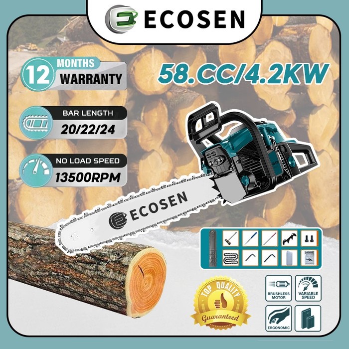 Ecosen Chainsaw Mesin Chainsaw 24 Inch Senso