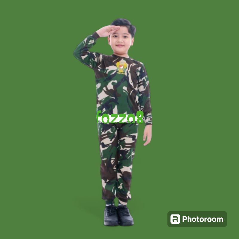 Baju loreng anak laki laki panjang/baju TNI AD