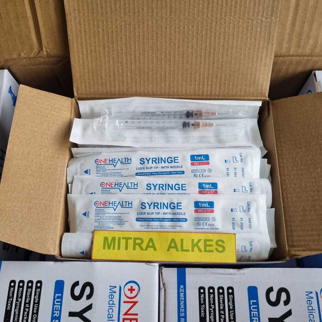 Syringe 1cc ONEHEALTH.  Spuit 1 cc 1ml ONE HEALTH.  1 ml OneHeal t - OH