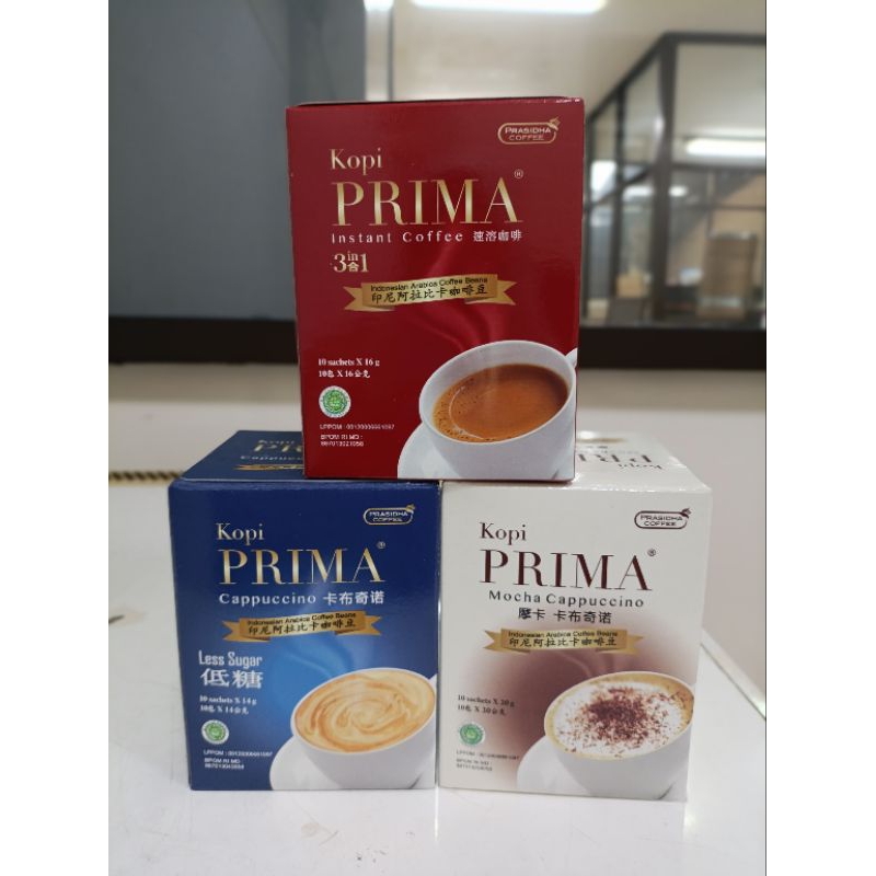 

Kopi Prima 3in1 | 3 Varian Merah Biru Putih