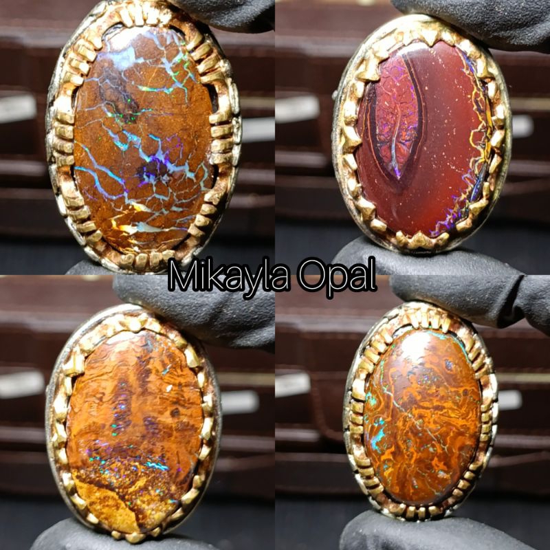 Batu Koroit Boulder Opal Bubble Matrix Australia HQ Kalimaya Ausie Natural Mky-21