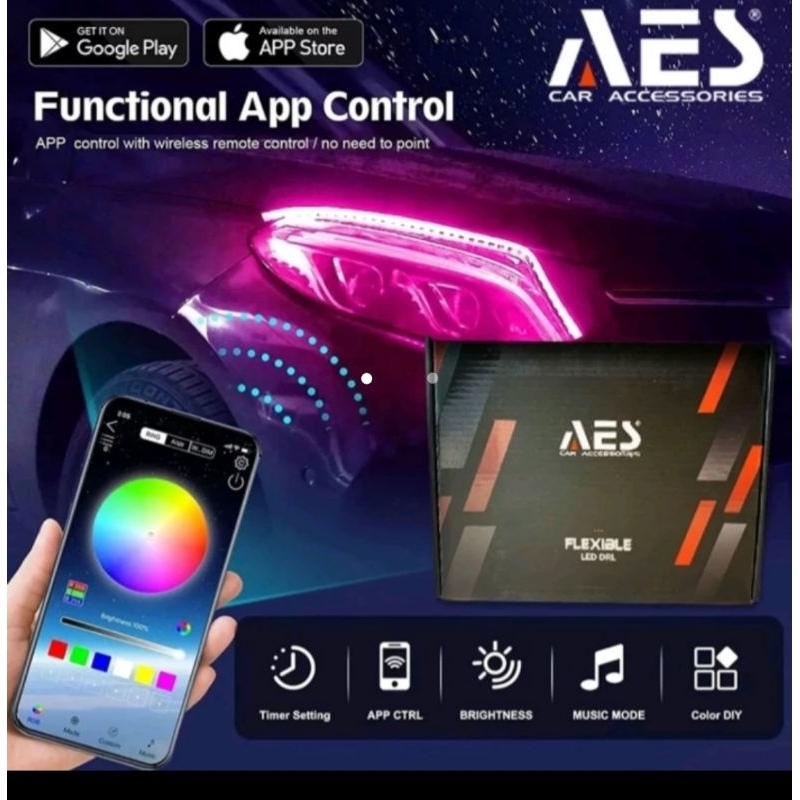 DRL RGB Huracan 45/60cm Grade A - Merk AES