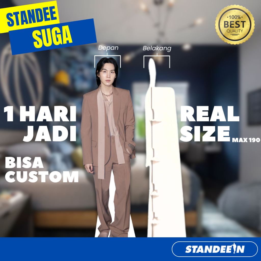 Standee Suga BTS / Human Standee Figur Suga KPOP