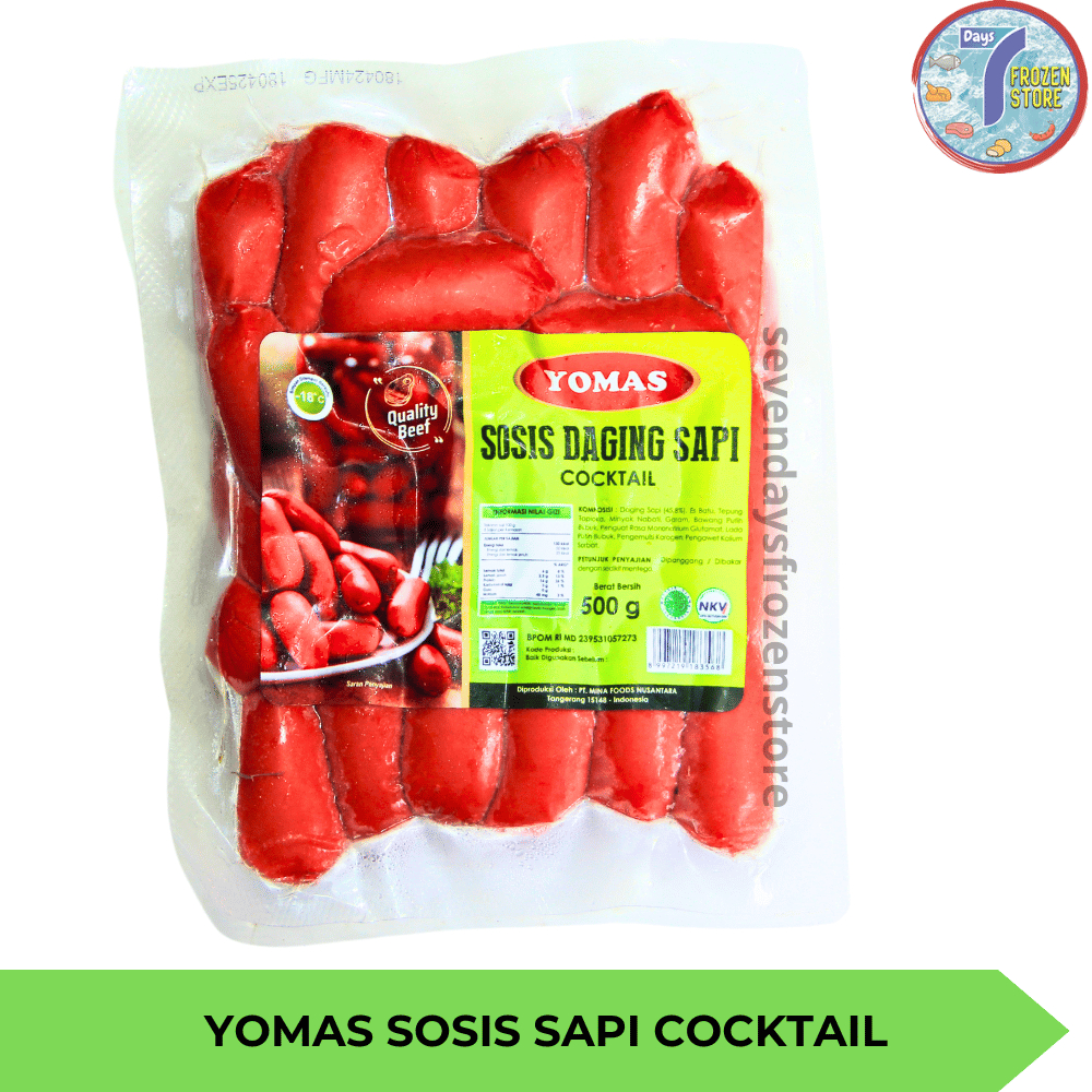 

Yomas Sosis Daging Sapi Cocktail Breakfast Merah 500 gr