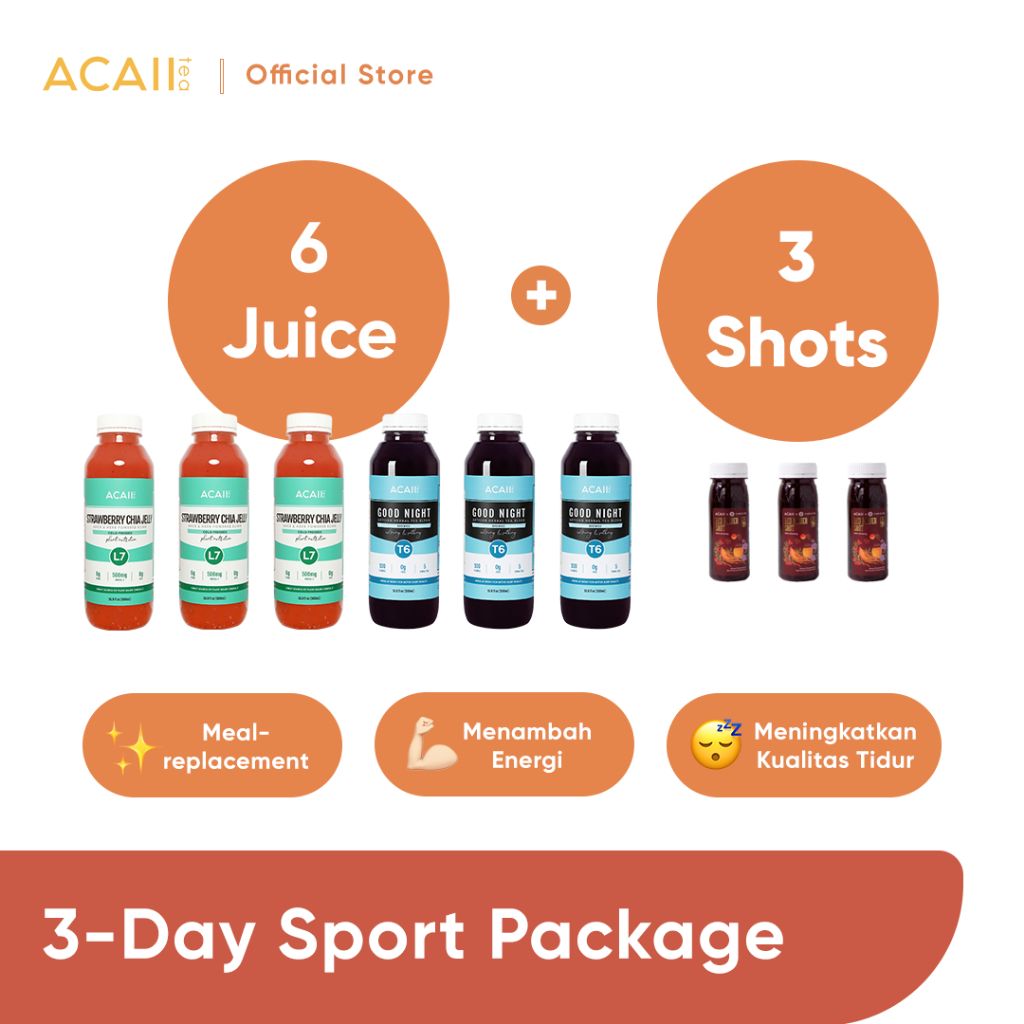 

Acaii Tea 3-Day Sport Package (6x500ml & 3x140ml)