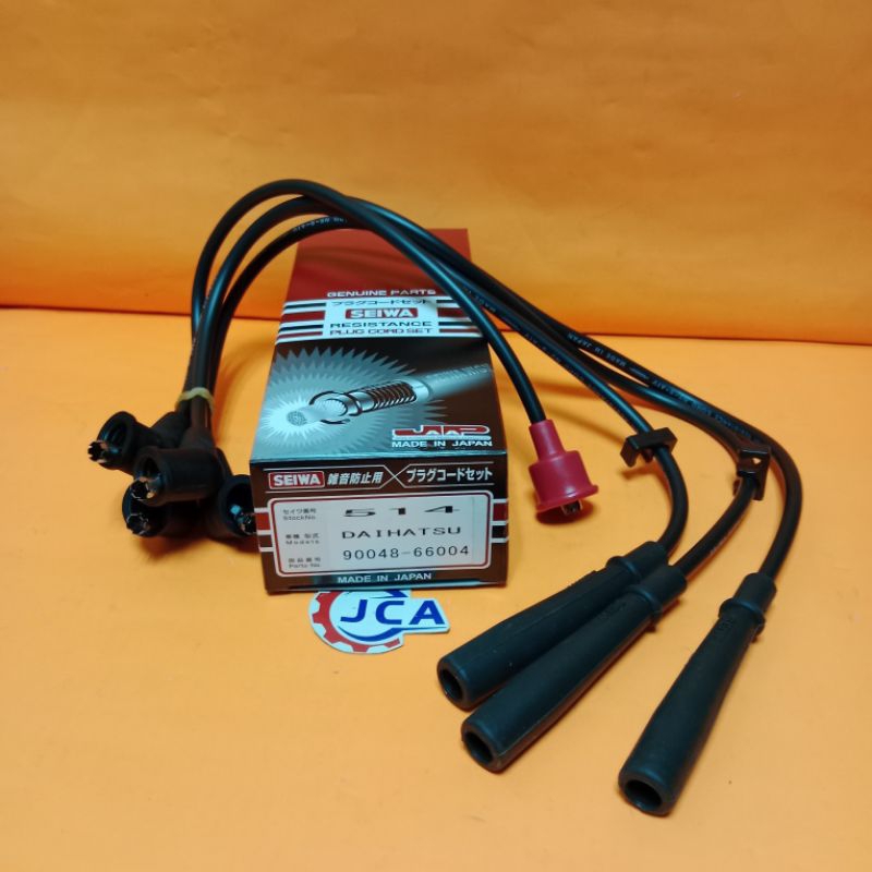 KABEL BUSI DAIHATSU ZEBRA S75 HIJET 1000 CHARADE G11 G10 90048-66004 ASLI SEIWA MADE IN JAPAN