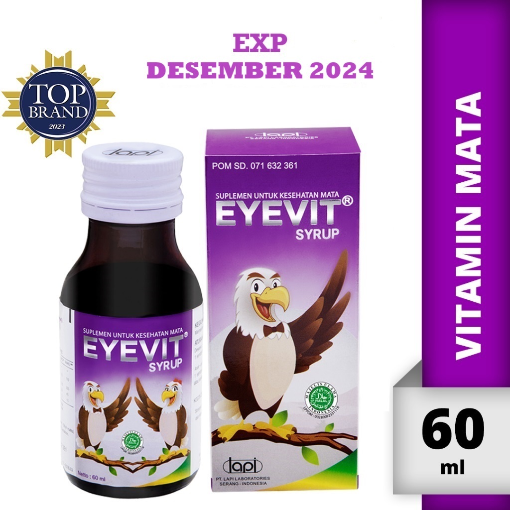 (EXP Desember 2024) Eyevit Sirup Botol 60 ml - Vitamin Mata Anak