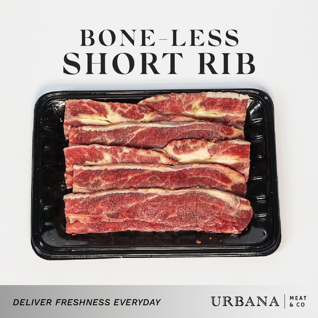 

Daging Short Rib Bone less, tanpa tulang, import Amiyaki for BBQ (kalbi/ Galbi Beef)