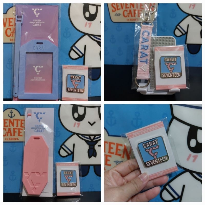 Seventeen Luggage Tag dan Pin Badge Japan FC
