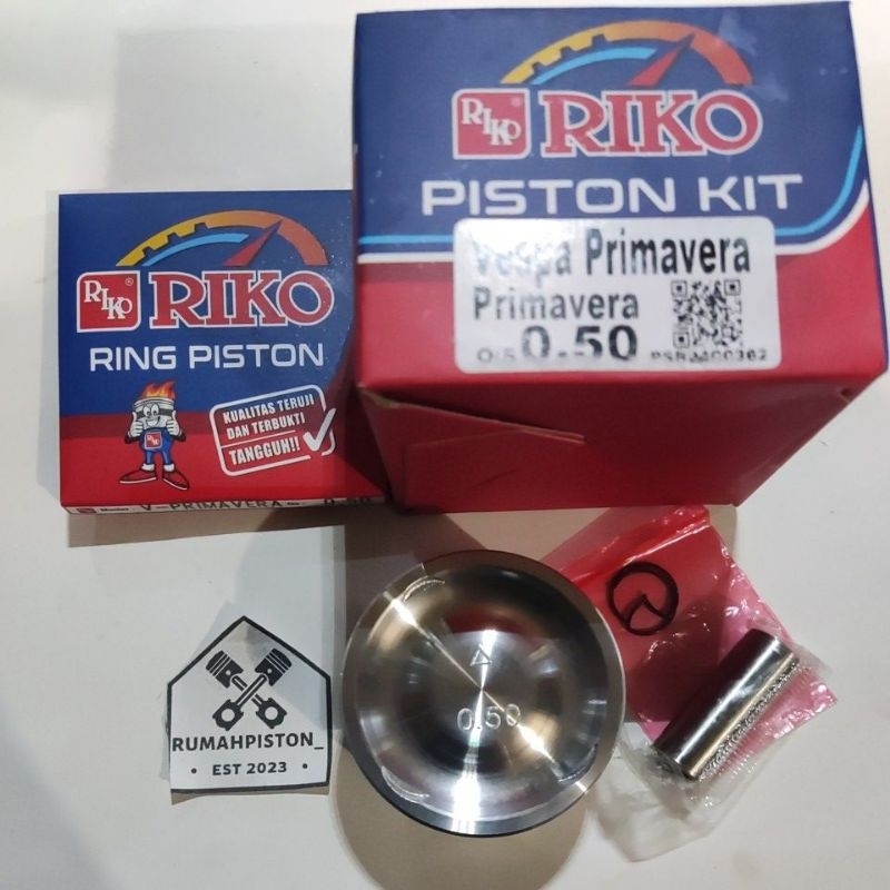 PISTON KIT VESPA MATIC SPRINT 3V LX PRIMAVERA VESPA 150CC RIKO