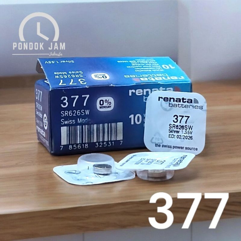 Baterai Jam Tangan Renata 377 (SR626SW) Original Swiss Made Pengganti SR626SW LR626 AG4 L626F 377A B