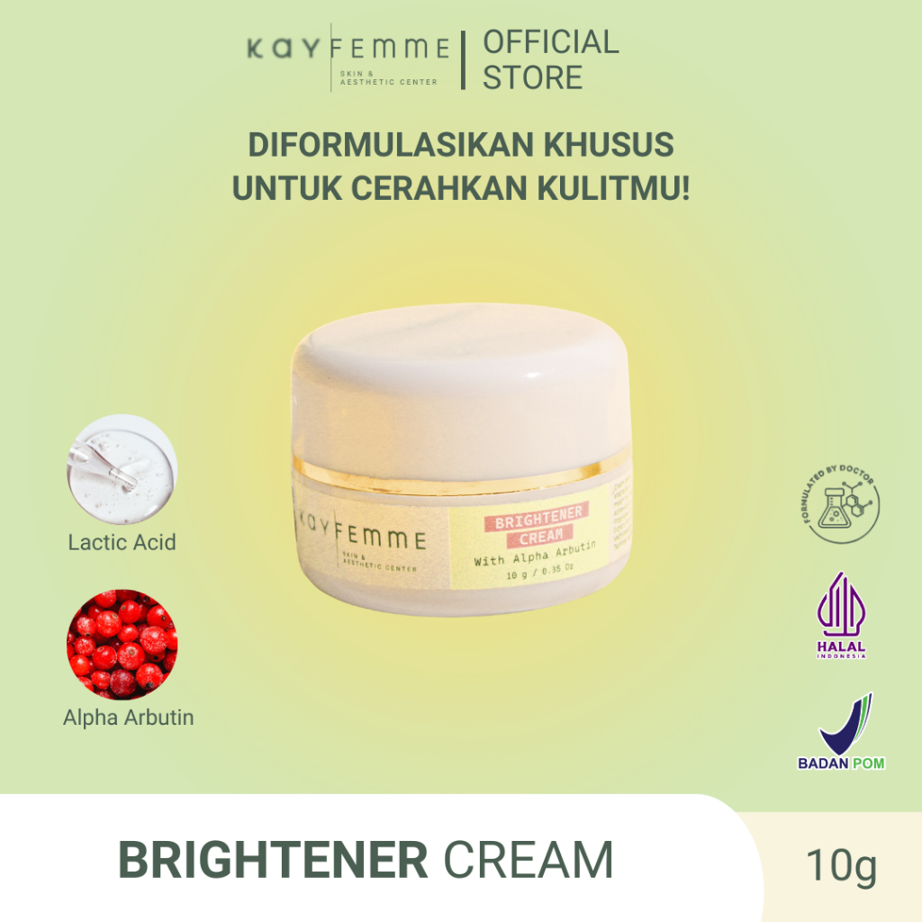 KayFemme Brightener Night Cream with Alpha Arbutin / Brightening Cream / Cream Alpha Arbutin / Moisturizer Cream / Brightener Cream