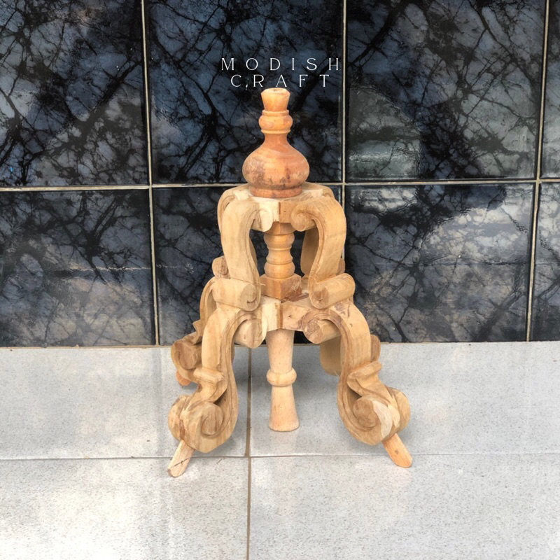 MAHKOTA SANGKAR UKIR MURAI KAYU JATI