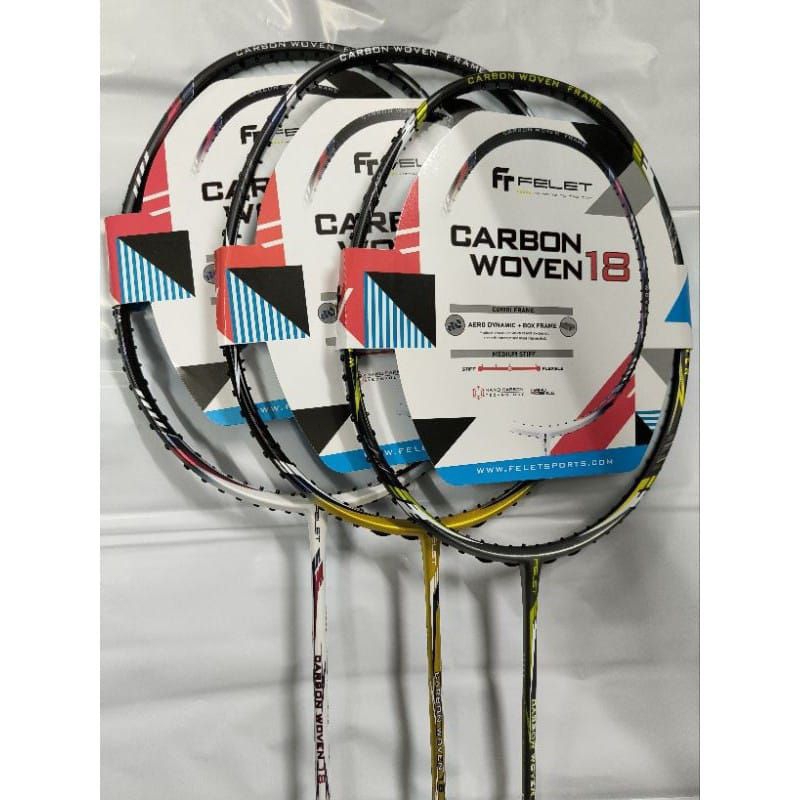 FELET CARBON WOVEN 18 BADMINTON RACKET ORIGINAL BY FELET