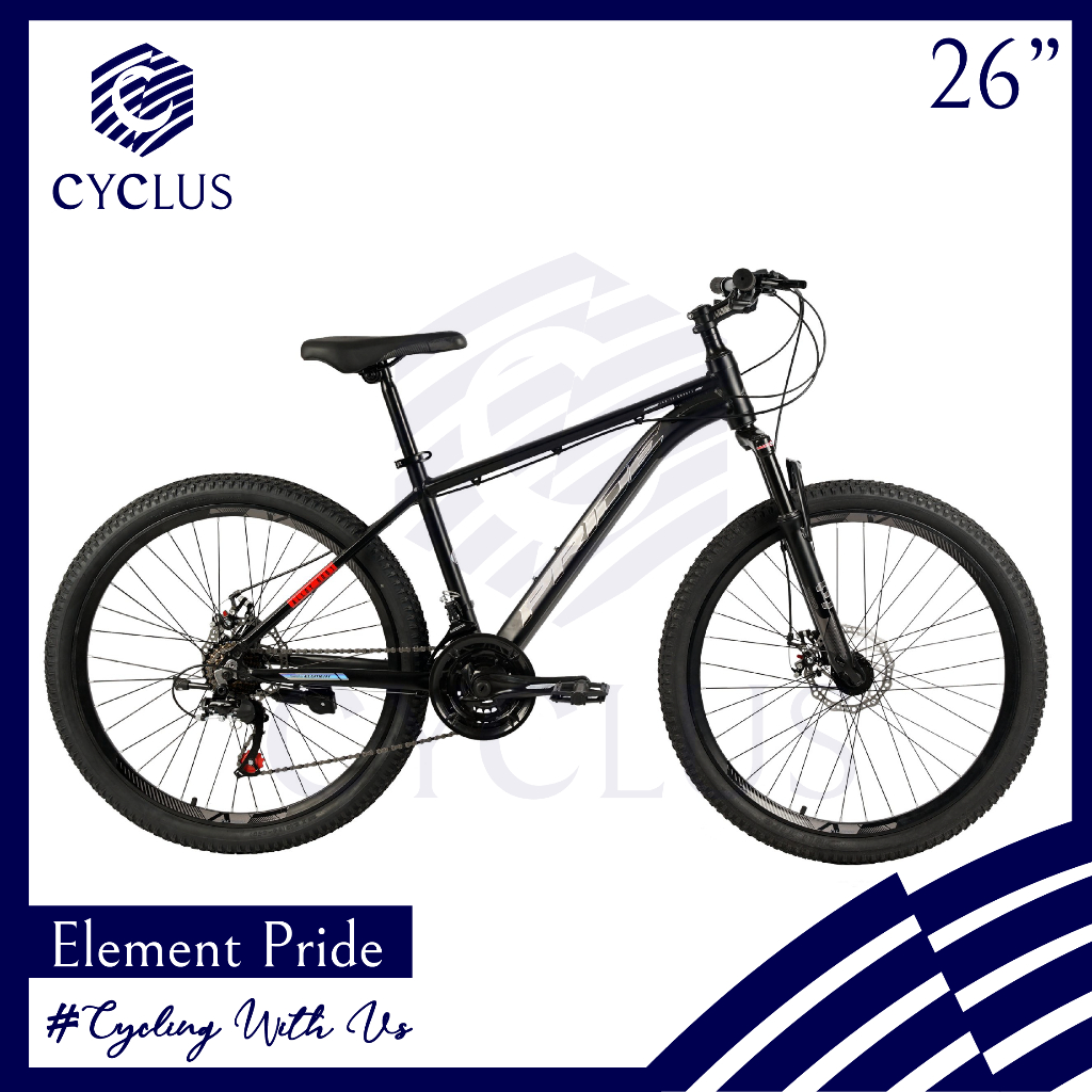 Terlaris Sepeda Mtb Element Alton Pride 24 Speed 26 Inch Alloy