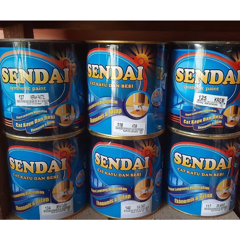 

Cat minyak SENDAI cat kayu dan besi dapat langsung digunakan 1kg ART P2U7