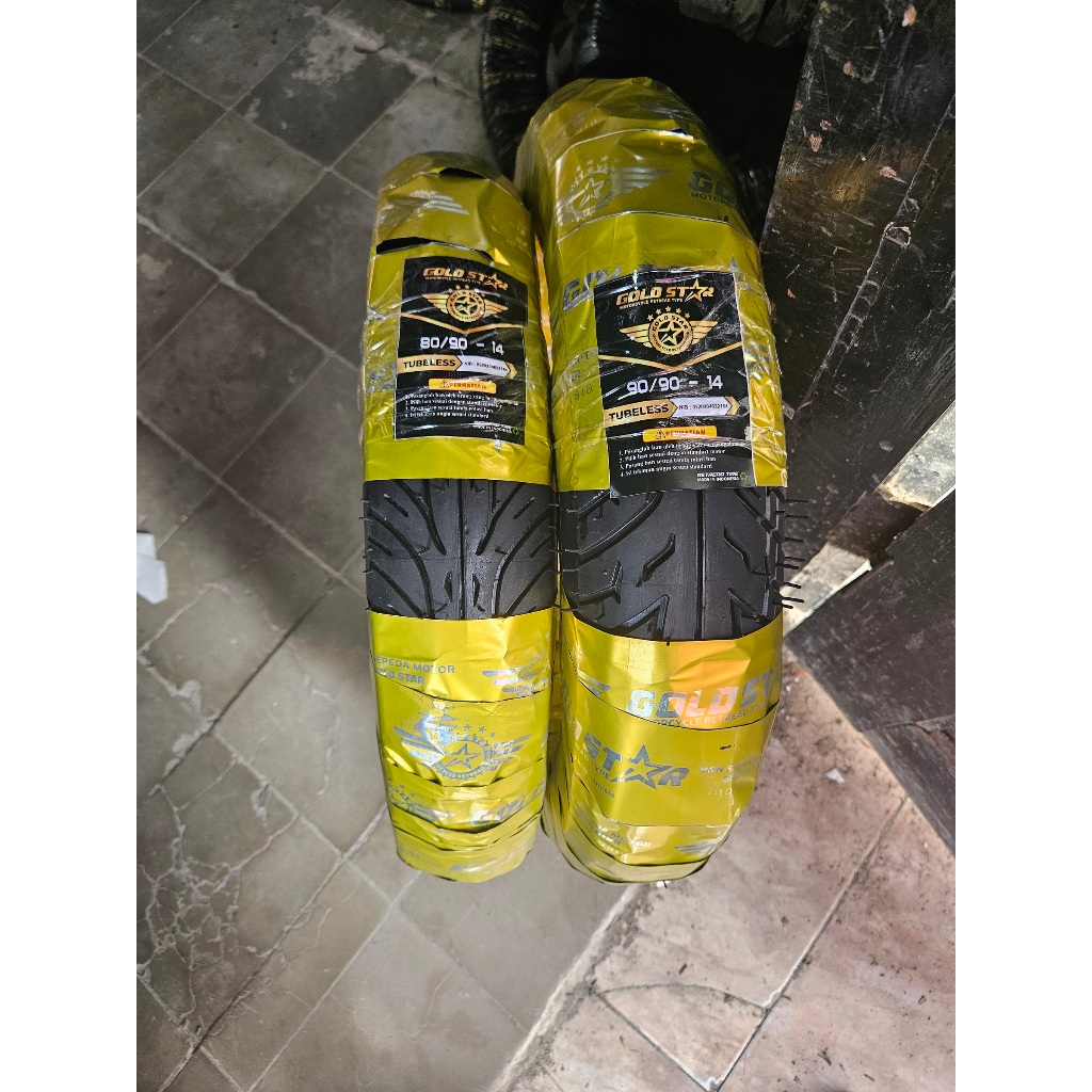 ban metic TUBLES merek GOLDSTAR ukuran 80/90-14 dan 90/90 ring 14 ban beat vario mio genio fino xeon