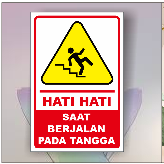 

STIKER hati hati saat lewat tangga waterproof