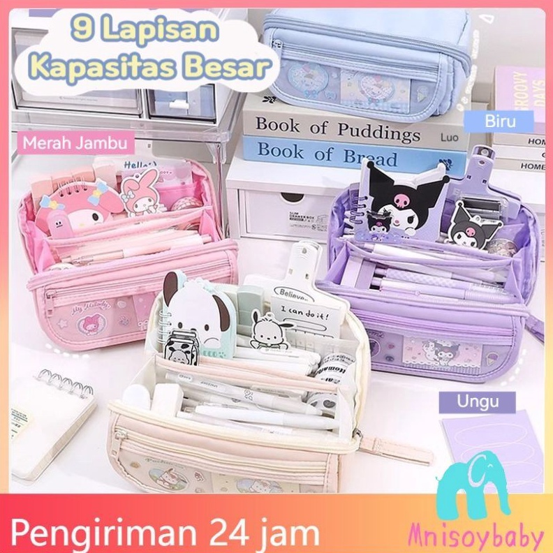 

CODBARU Sanrio Tempat Pensil Cinnamoroll Melody Kuromi Penyimpanan Alat Tulis Siswa Perlengkapan Sekolah Ins Kawaii Hadiah Lucu ART V7S6