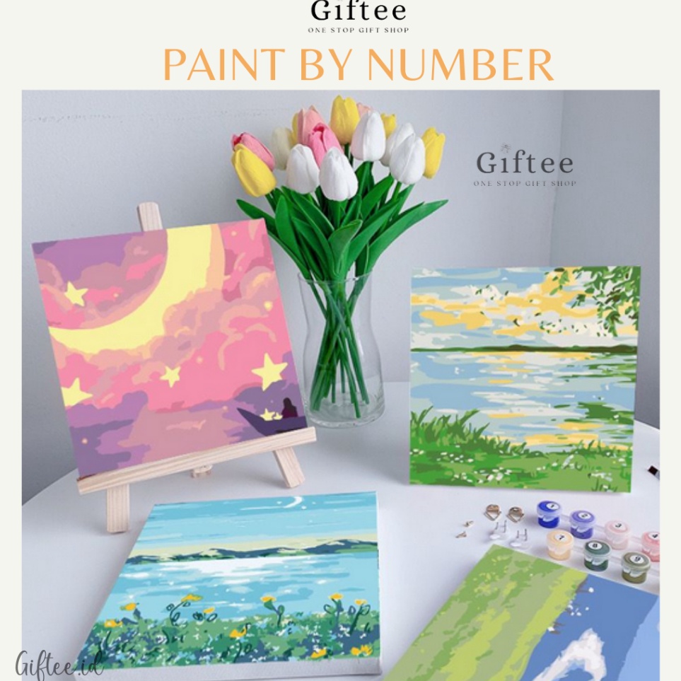 

PAINT BY NUMBER DIY PAINT KIT WITH FRAME 2X2 CM AESTHETIC DIGITAL PAINTING LANDSCAPE KANVAS CANVAS PAINTING SIAP LUKIS SET MENGGAMBAR MELUKIS PAINTING BY NUMBERS HAMPERS KADO HADIAH GIFT ULTAH ULANG TAHUN BIRTHDAY VALENTINE HARI KASIH SAYANG GIFTEE ID