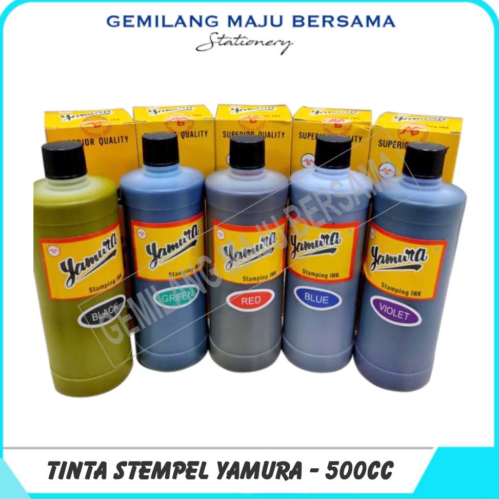 

Tinta Stempel Yamura 5cc Biru Hijau Hitam Merah Violet ART E8I2